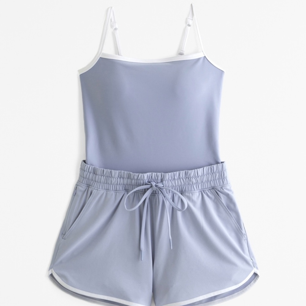 Abercrombie & Fitch Smoke Blue Workout Onesie (YPB sculptLUX Hybrid Onesie)